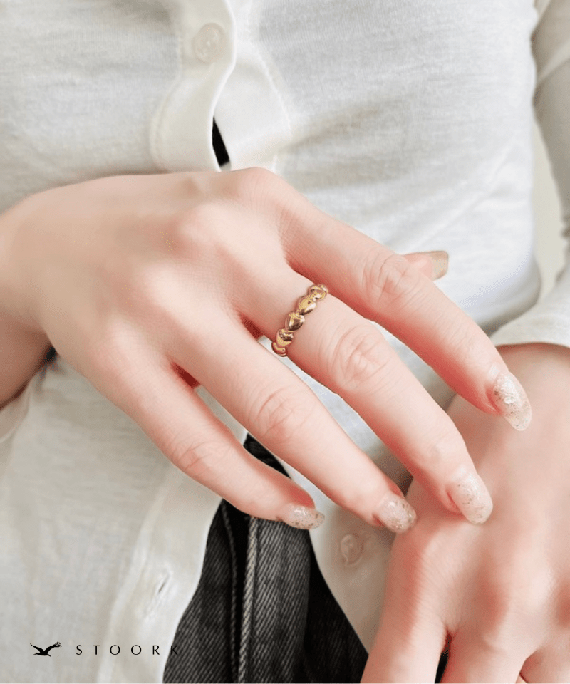 Heart Link Open Ring - stoork