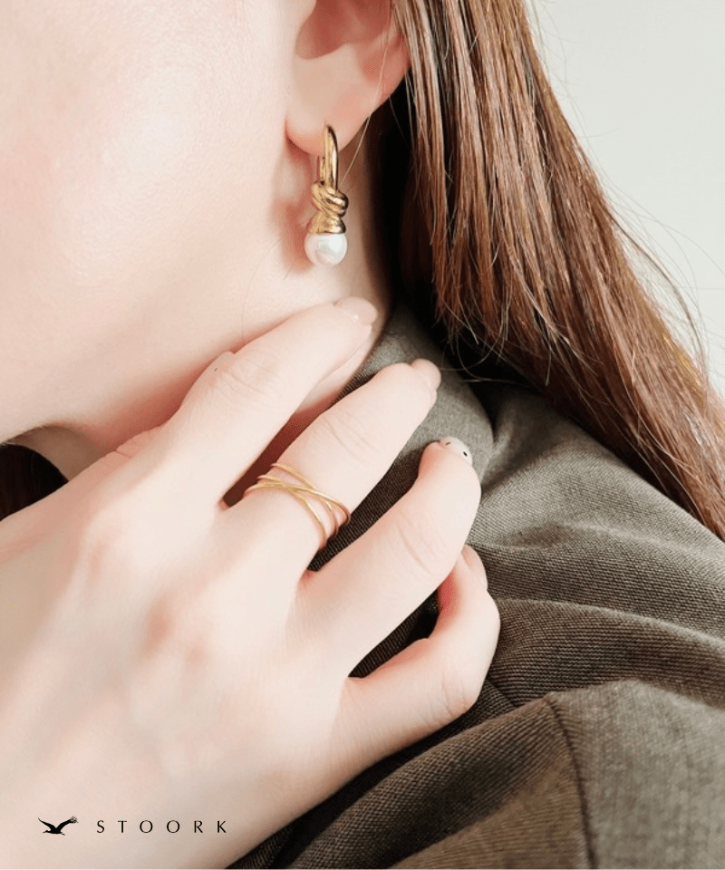 Knot Pearl Hoop Pierce - stoork