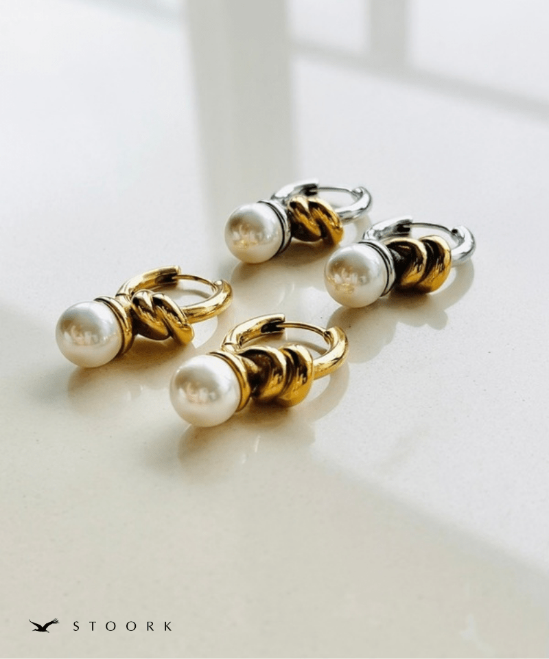 Knot Pearl Hoop Pierce - stoork
