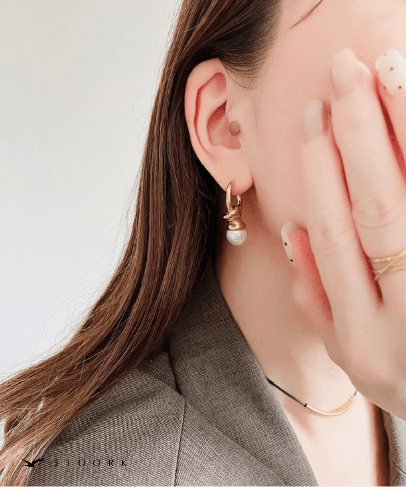 Knot Pearl Hoop Pierce - stoork