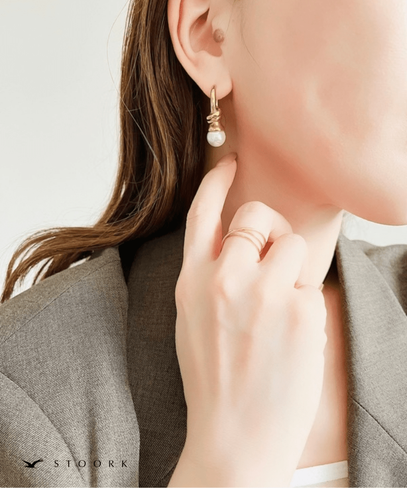 Knot Pearl Hoop Pierce - stoork