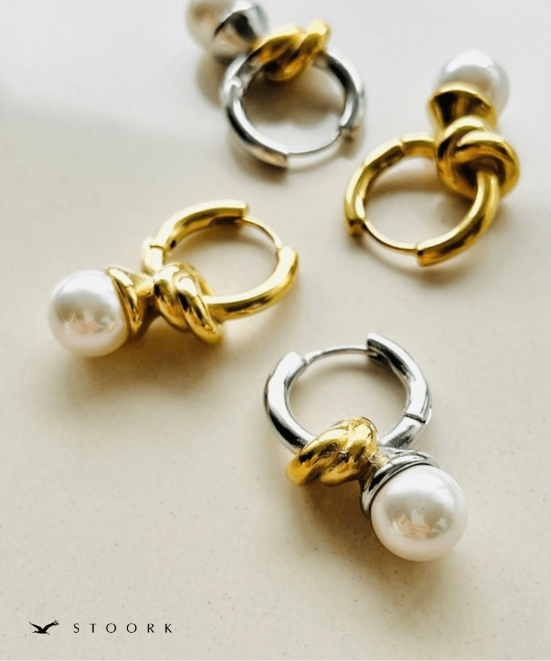 Knot Pearl Hoop Pierce - stoork