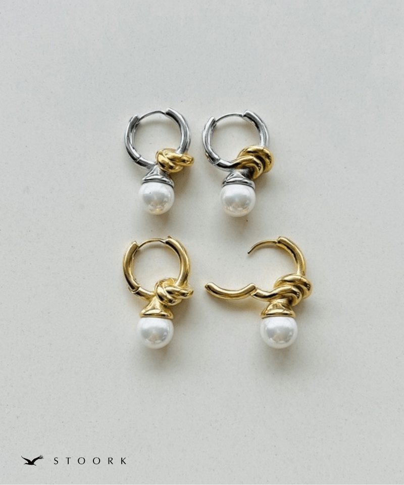 Knot Pearl Hoop Pierce - stoork