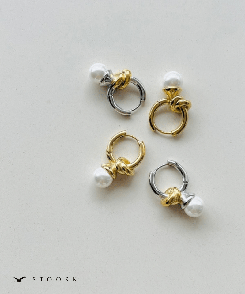 Knot Pearl Hoop Pierce - stoork