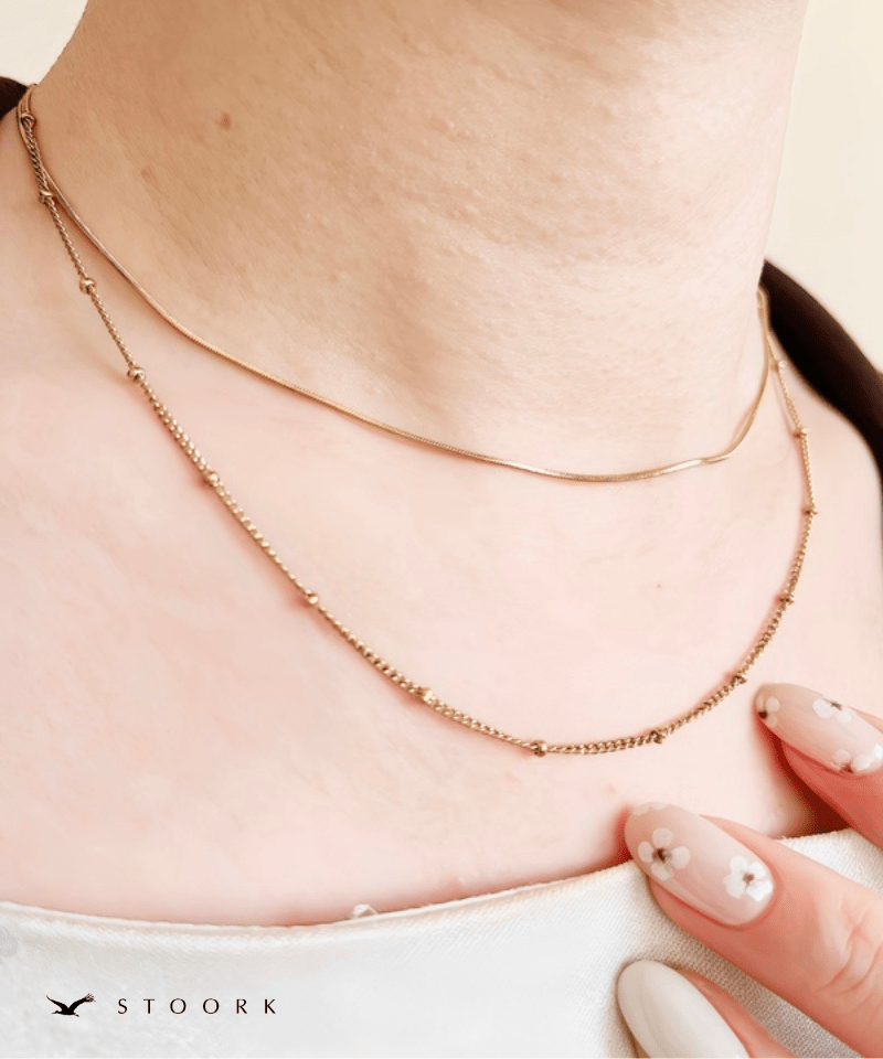 Layered Mix Chain Necklace - stoork