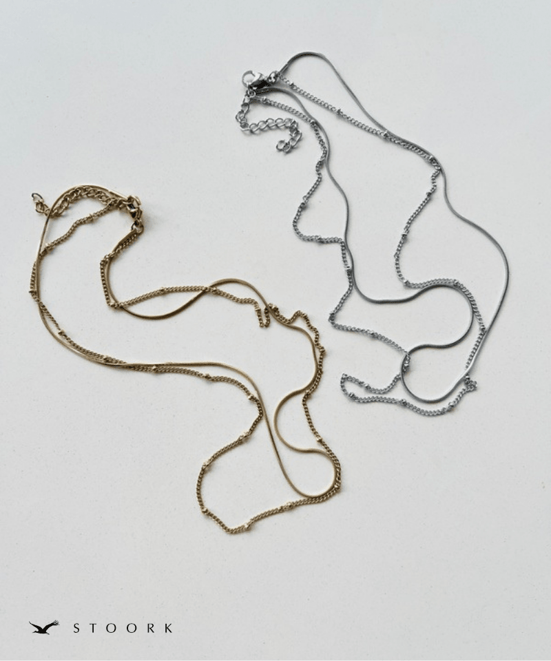 Layered Mix Chain Necklace - stoork