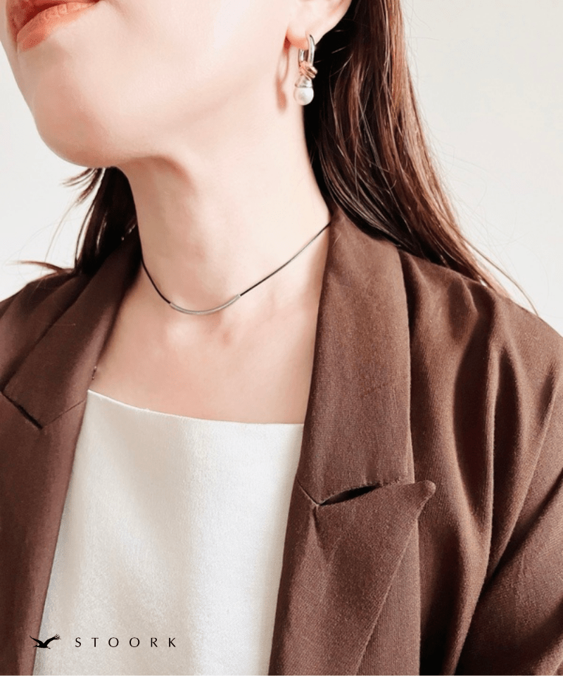 Metal Bar Cord Necklace - stoork
