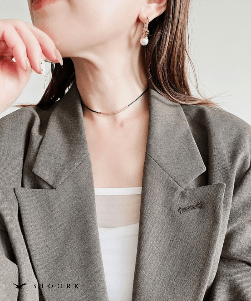 Metal Bar Cord Necklace - stoork
