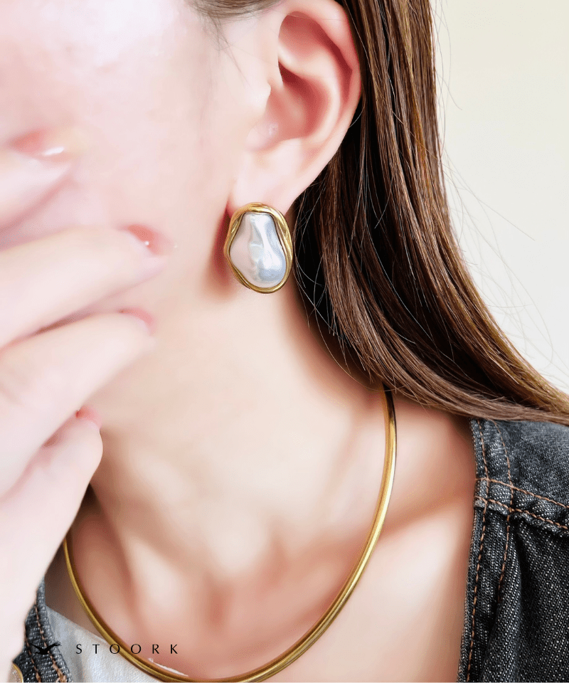 Metal Frame Pearl Pierce - stoork