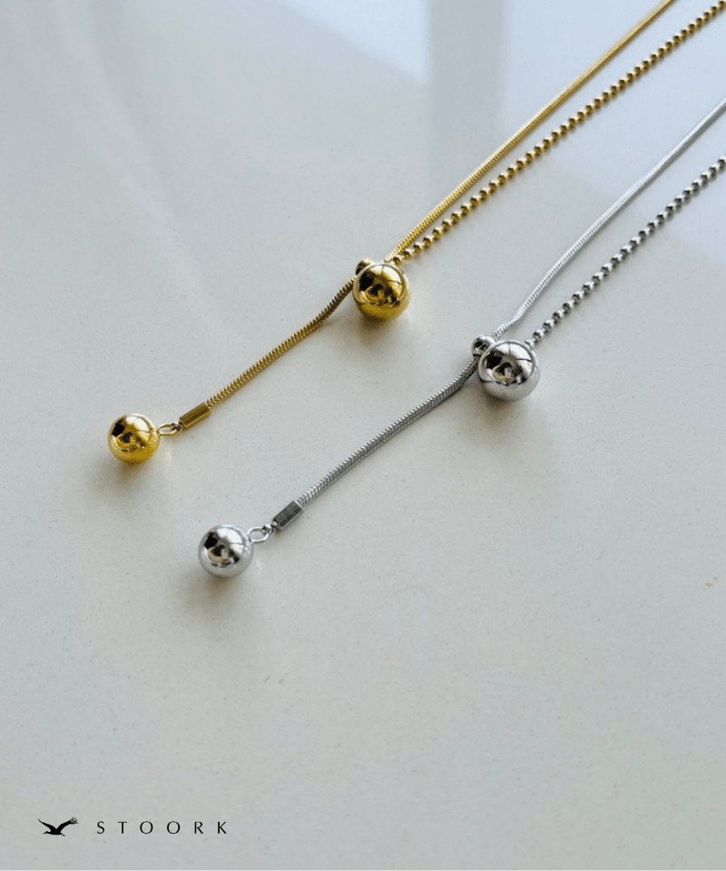 Mixed Chain Ball Necklace - stoork