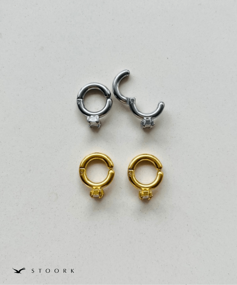 One Stone Hoop Earring - stoork