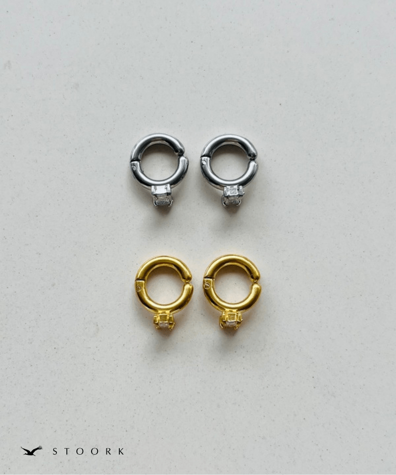 One Stone Hoop Earring - stoork