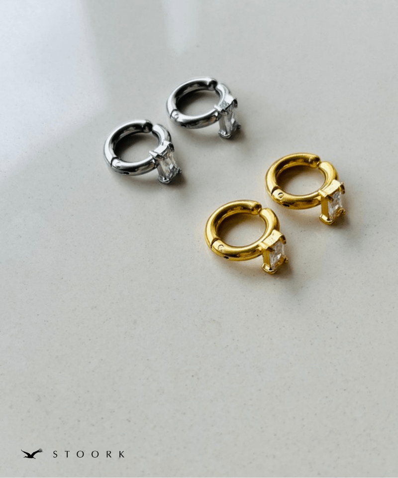 One Stone Hoop Earring - stoork