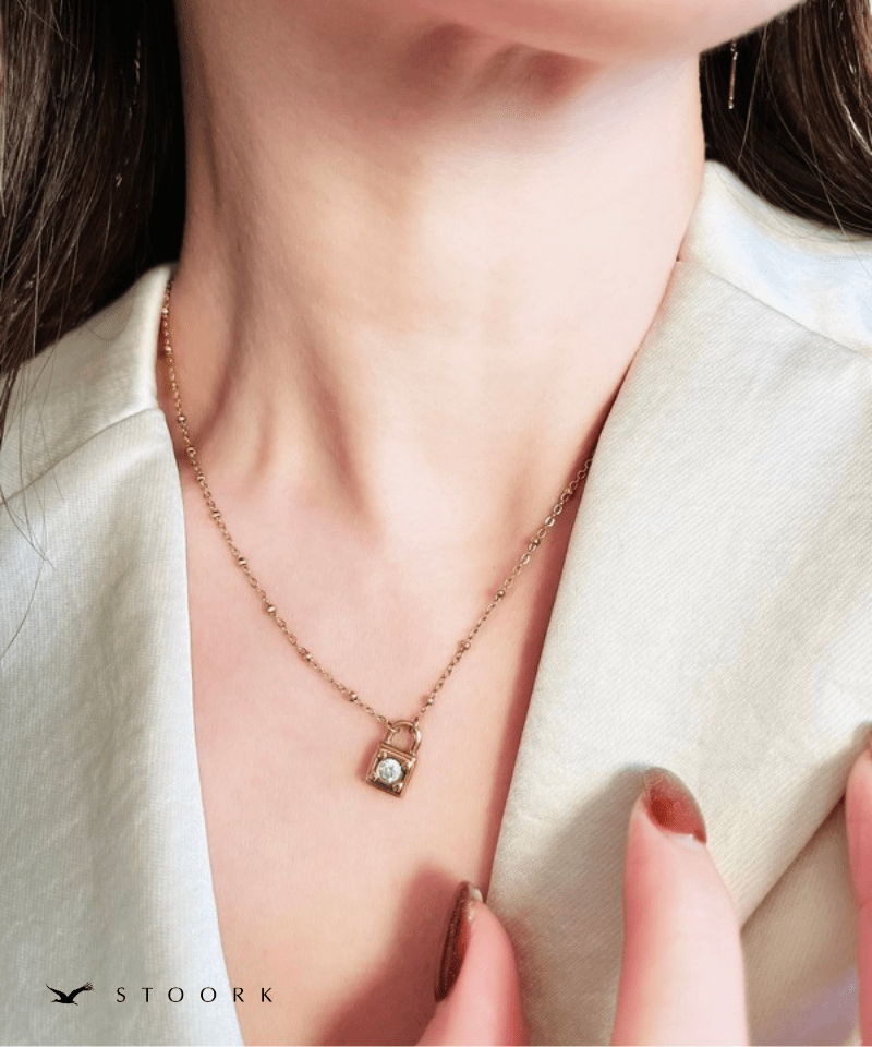Padlock Top Necklace | 金属アレルギー対応アクセサリー通販ショップ