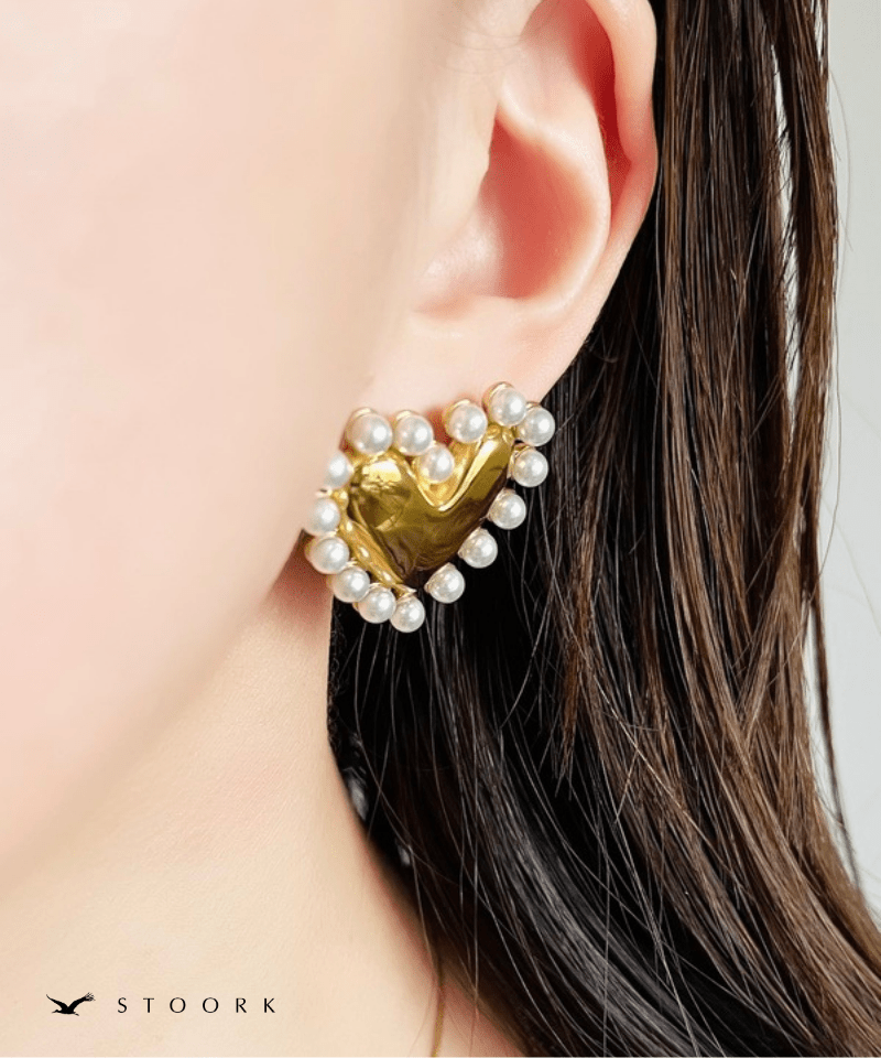 Pearl Frame Heart Pierce - stoork
