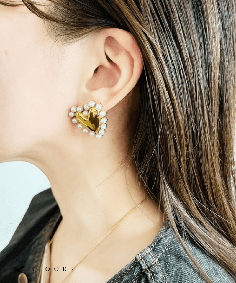 Pearl Frame Heart Pierce - stoork
