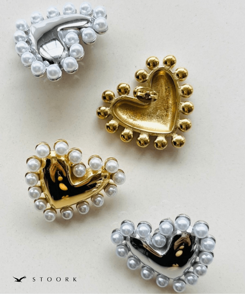 Pearl Frame Heart Pierce - stoork