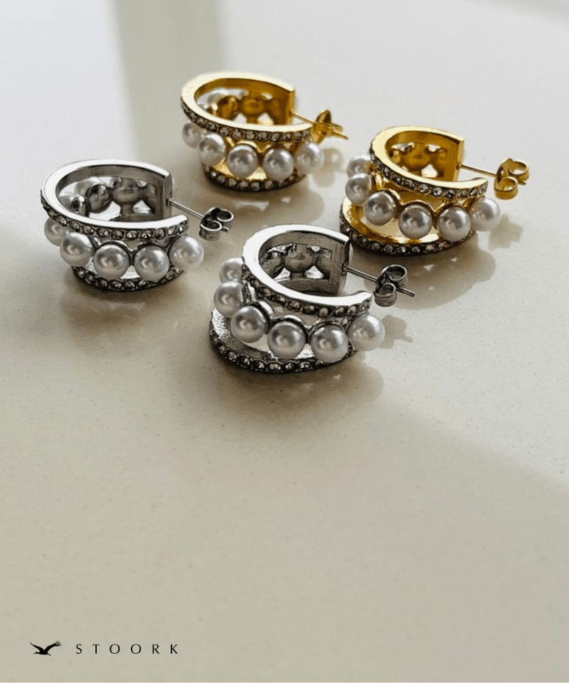 Pearl Layer Hoop Pierce - stoork