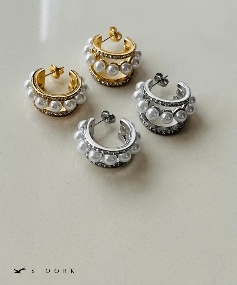 Pearl Layer Hoop Pierce - stoork