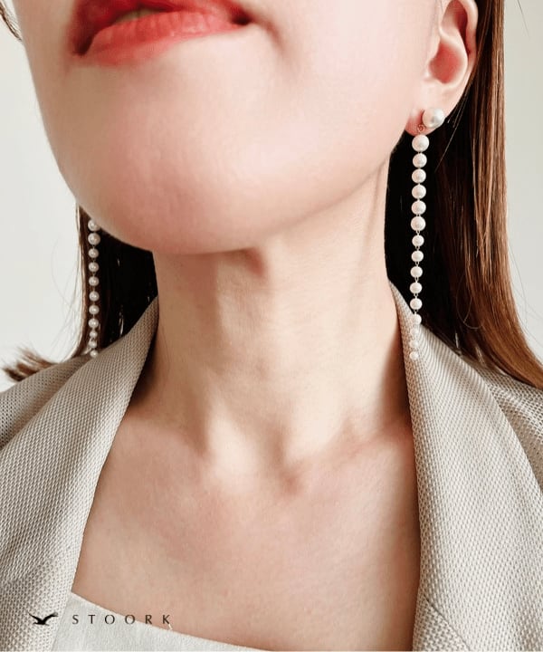 【再入荷】Pearl Long Chain Pierce - stoork