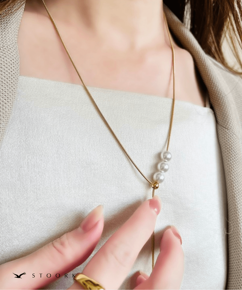 Pearl Slider Necklace - stoork