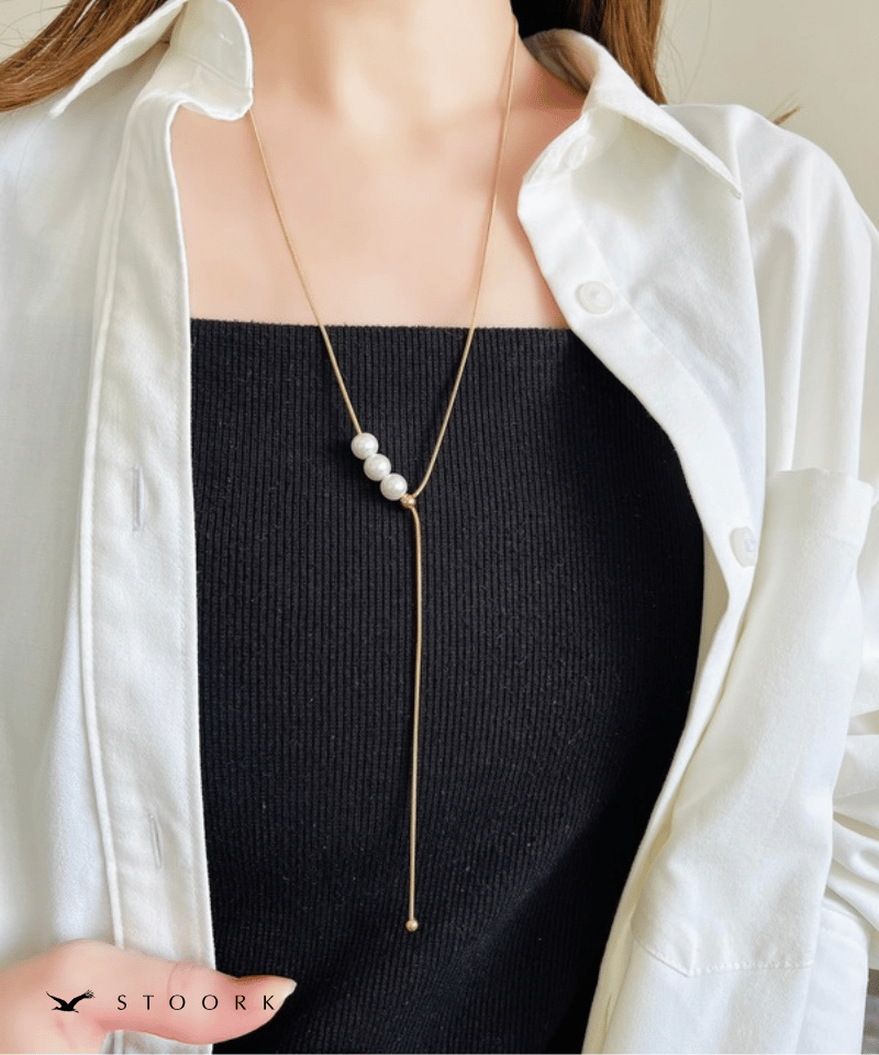 Pearl Slider Necklace - stoork