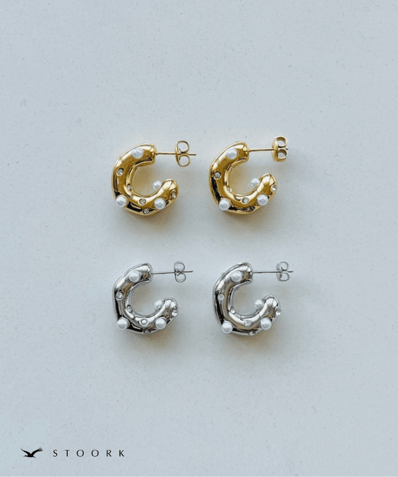 Pearl Zircon Hoop Pierce - stoork