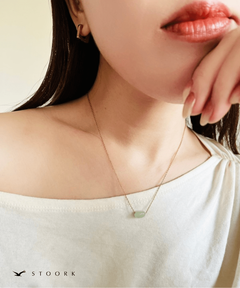 Petite Green Gem Necklace - stoork