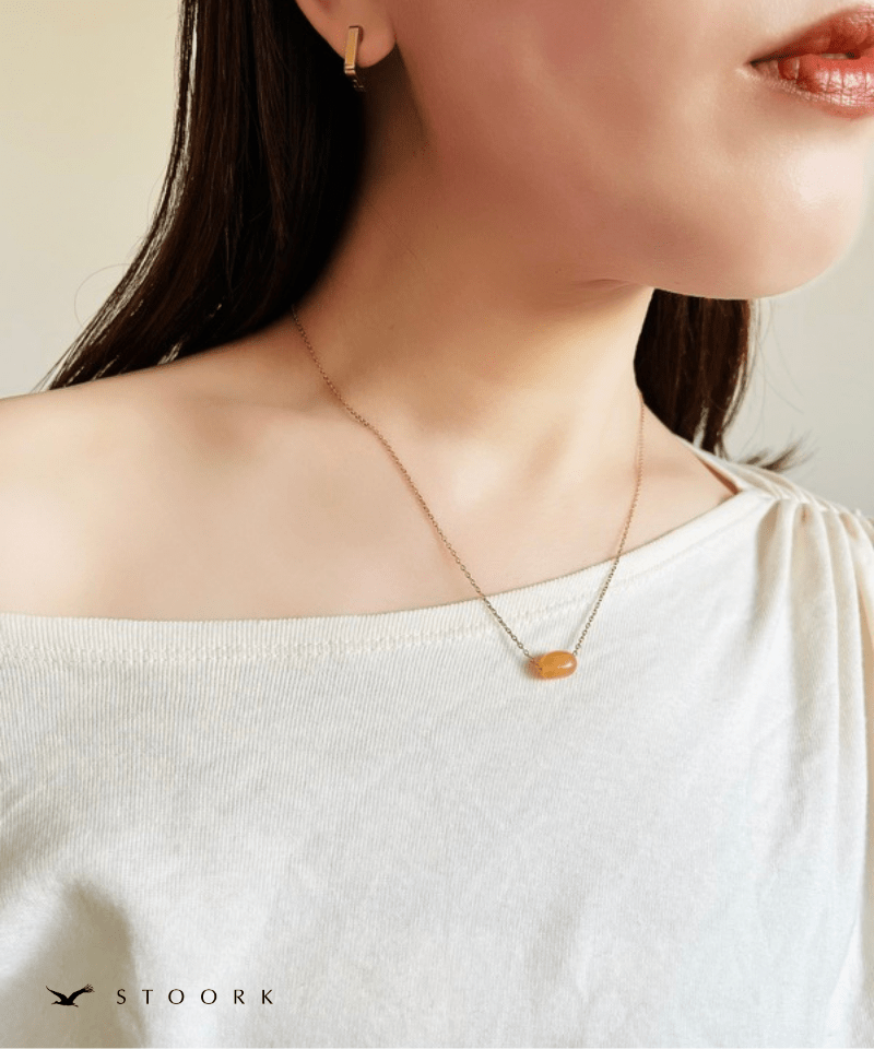 Petite Orange Gem Necklace - stoork