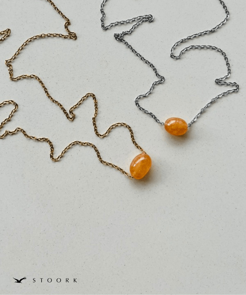 Petite Orange Gem Necklace - stoork
