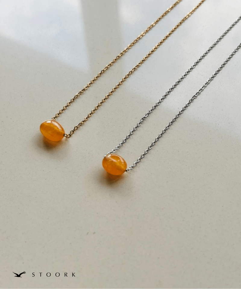 Petite Orange Gem Necklace - stoork