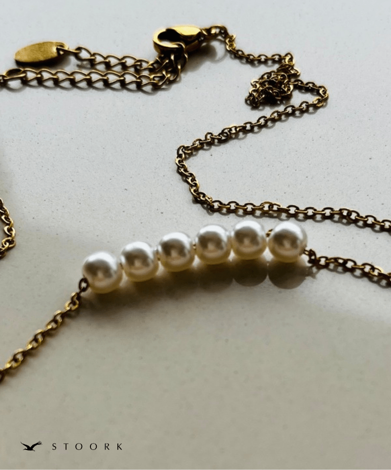 Petite Pearl Line Necklace - stoork