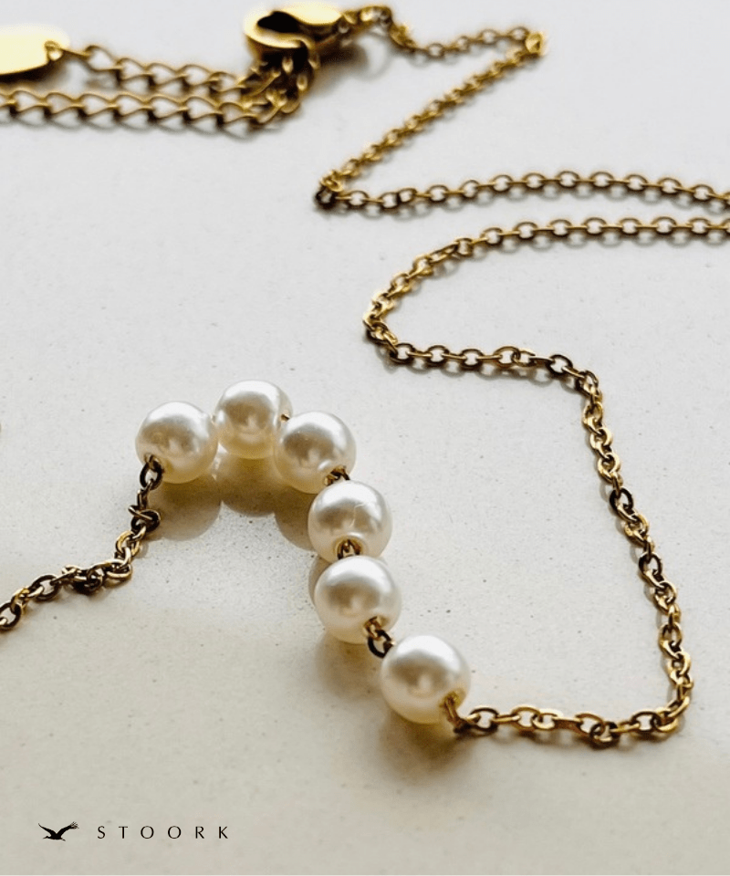 Petite Pearl Line Necklace - stoork