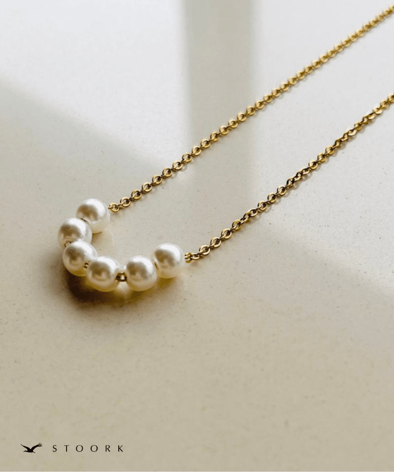 Petite Pearl Line Necklace - stoork