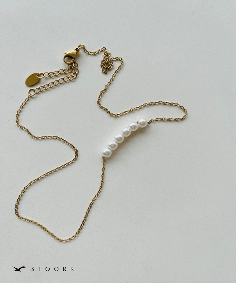 Petite Pearl Line Necklace - stoork