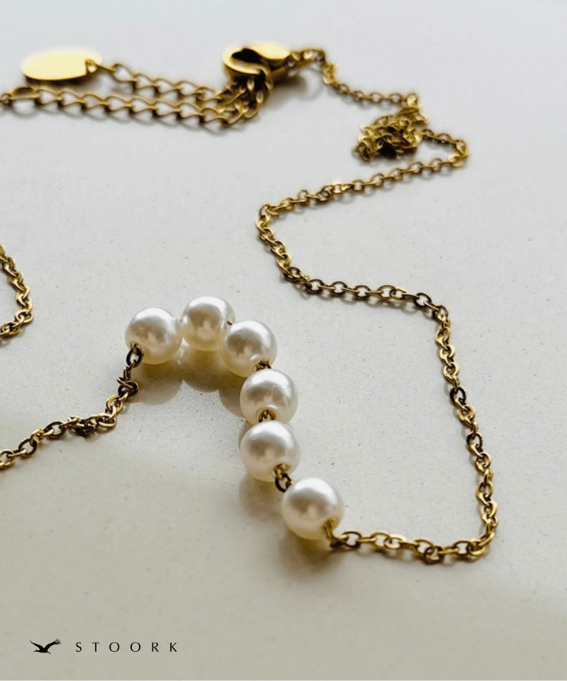 Petite Pearl Line Necklace - stoork