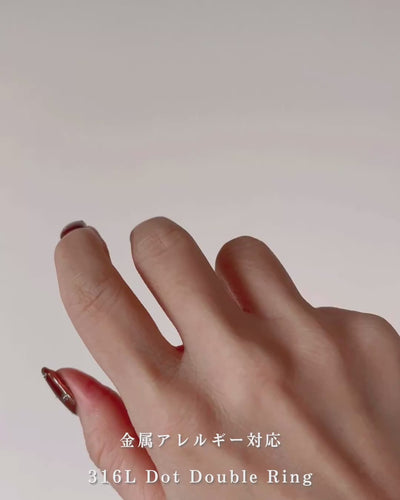 316L Dot Double Ring