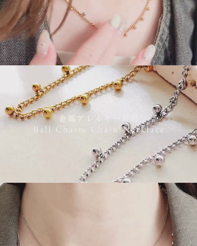 【再入荷】Ball Charm Chain Necklace