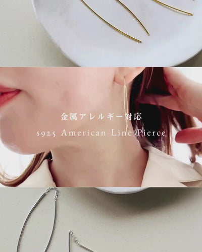 s925 American Line Pierce