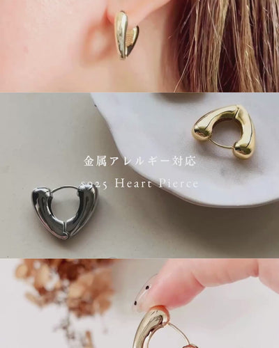 s925 Heart Pierce