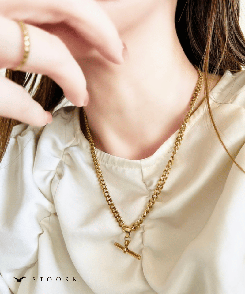 Rod Motif Chain Necklace - stoork