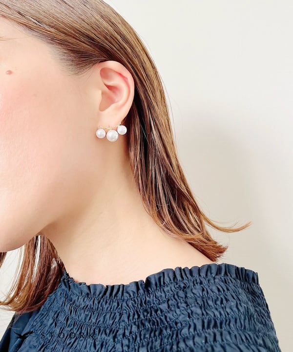 【再入荷】s925 3Pearl Pierce - stoork