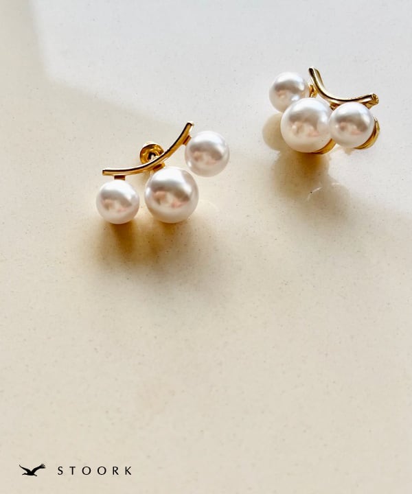 【再入荷】s925 3Pearl Pierce - stoork