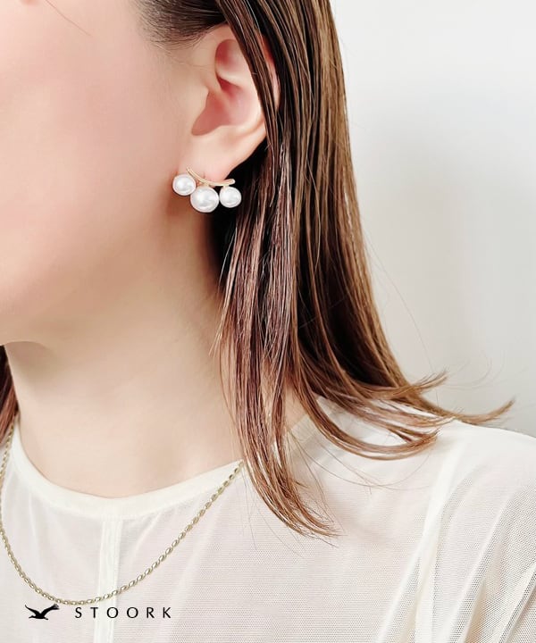 【再入荷】s925 3Pearl Pierce - stoork