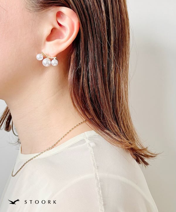 【再入荷】s925 3Pearl Pierce - stoork