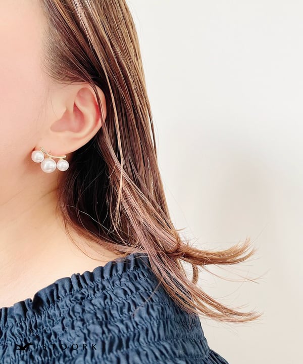 【再入荷】s925 3Pearl Pierce - stoork