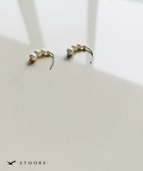 s925 4pearl Pierce - stoork