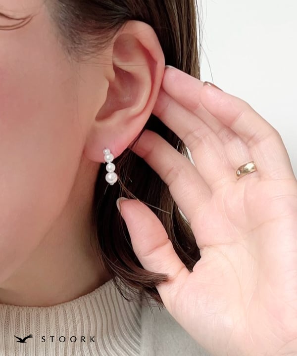 s925 4pearl Pierce - stoork
