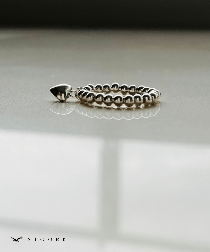 s925 Ball Heart Ring - stoork