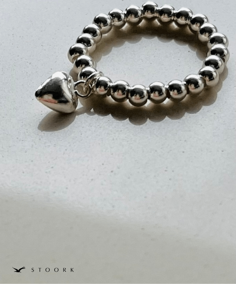 s925 Ball Heart Ring - stoork